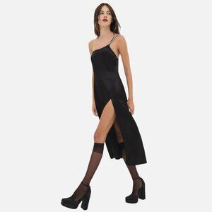 BNWT For Love & Lemons Sexy, Romantic Black Midi Dress, Size S